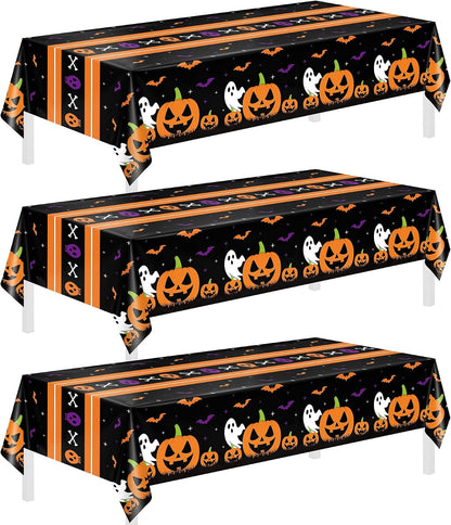 3 Pack Halloween Tablecloth for Rectangle Table,Halloween Decor