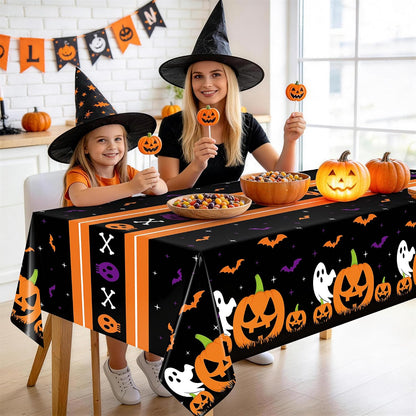 3 Pack Halloween Tablecloth for Rectangle Table,Halloween Decor